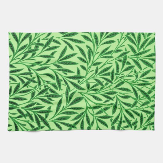 William Morris Willow Pattern, Light Jade Green Theedoek (Horizontaal)