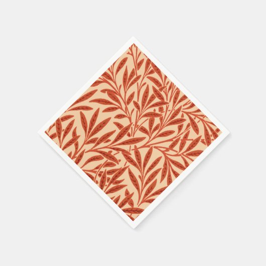 William Morris Willow Pattern, Mandarin Oranje Servetten (Hoek)