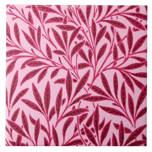 William Morris Willow Pattern, Mandarin Oranje Tegeltje (Voorkant)