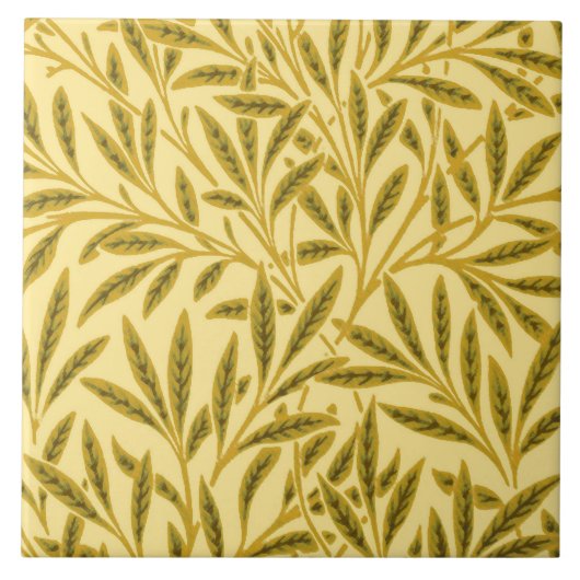 William Morris Willow Pattern, Mustard Yellow Tegeltje (Voorkant)