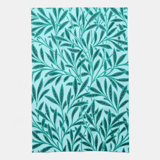 William Morris Willow Pattern, Turquoise & Aqua Theedoek (Verticaal)