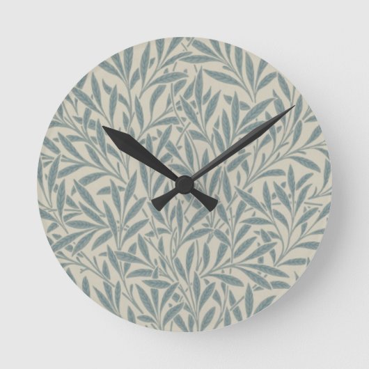 William Morris Willow Slate Ronde Klok (Voorkant)