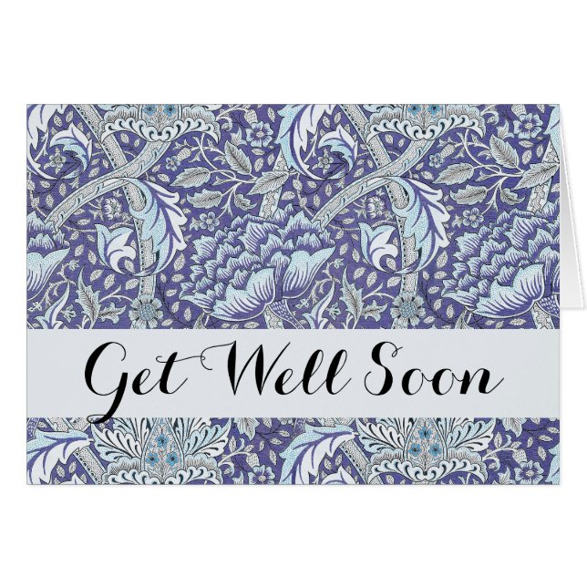 William Morris Windrush blauwe bloemen (Voorkant Horizontaal)