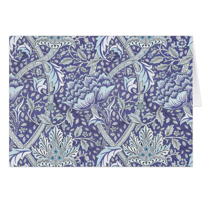William Morris Windrush blauwe bloemen (Voorkant Horizontaal)