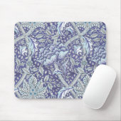 william morris windrush blauwe bloemen bloem muismat (Met muis)