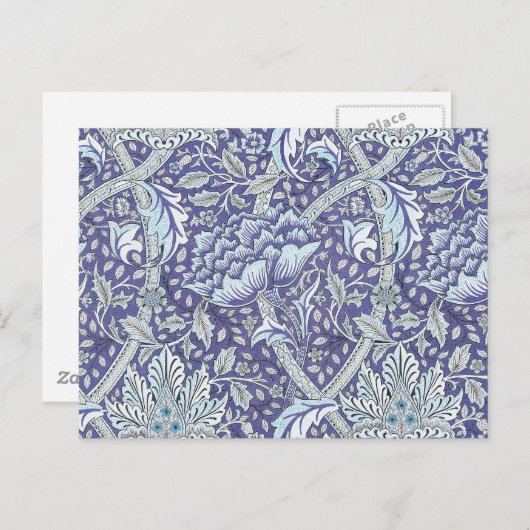 William Morris Windrush blauwe bloemen Briefkaart (Voorkant / Achterkant)
