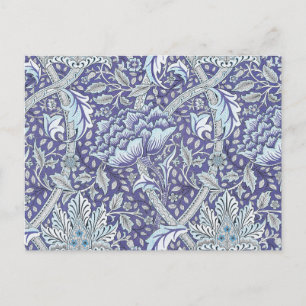 William Morris Windrush blauwe bloemen Briefkaart