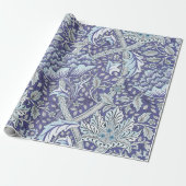 William Morris Windrush blauwe bloemen Cadeaupapier (Uitgerold)