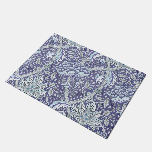 William Morris Windrush blauwe bloemen Deurmat (Schuin)