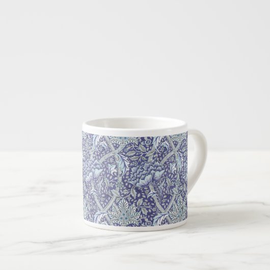 William Morris Windrush blauwe bloemen Espresso Kop (Voorkant rechts)
