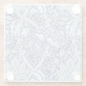 William Morris Windrush blauwe bloemen Glazen Onderzetter (Achterkant)