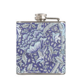 William Morris Windrush blauwe bloemen Heupfles (Achterkant)