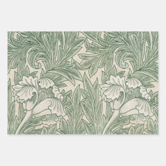 William Morris Windrush blauwe bloemen Inpakpapier Vel (Voorkant 2)