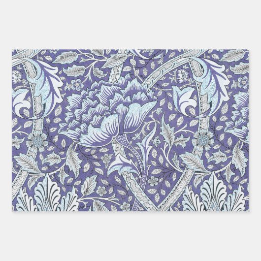 William Morris Windrush blauwe bloemen Inpakpapier Vel (Voorkant)