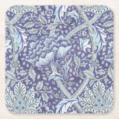 William Morris Windrush blauwe bloemen Kartonnen Onderzetters (Voorkant)