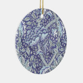 William Morris Windrush blauwe bloemen Keramisch Ornament (Rechts)