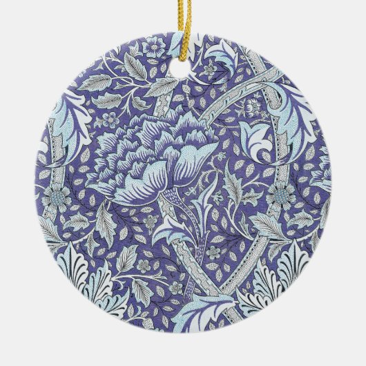 William Morris Windrush blauwe bloemen Keramisch Ornament (Voorkant)