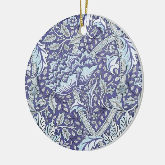 William Morris Windrush blauwe bloemen Keramisch Ornament (Links)