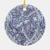 William Morris Windrush blauwe bloemen Keramisch Ornament (Achterkant)
