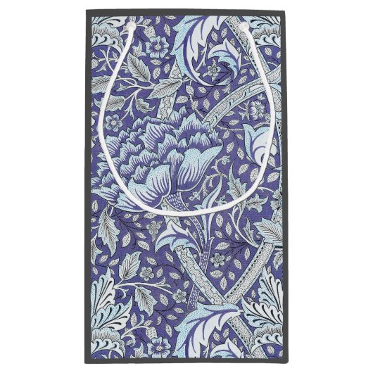 William Morris Windrush blauwe bloemen Klein Cadeauzakje (Achterkant)