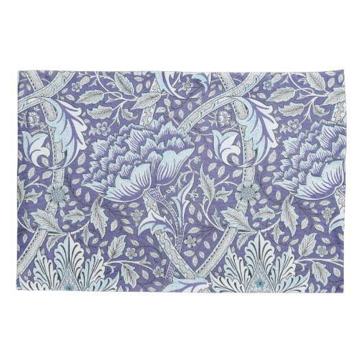 William Morris Windrush blauwe bloemen Kussensloop (Achterkant)