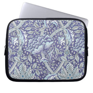 William Morris Windrush blauwe bloemen Laptop Sleeve