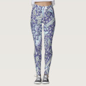 William Morris Windrush blauwe bloemen Leggings (Voorkant)