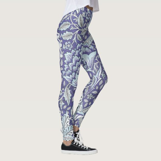 William Morris Windrush blauwe bloemen Leggings (Rechts)
