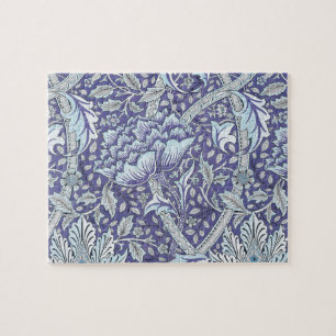 William Morris Windrush blauwe bloemen Legpuzzel