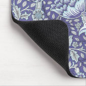 william morris windrush blauwe bloemen muismat (Hoek)