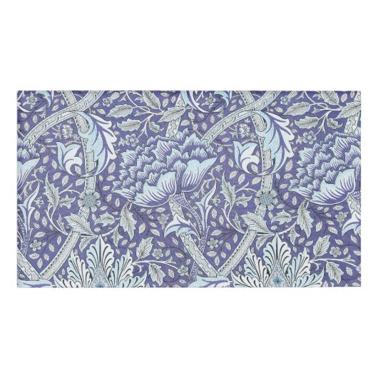 William Morris Windrush blauwe bloemen Naambadge (Voorkant)