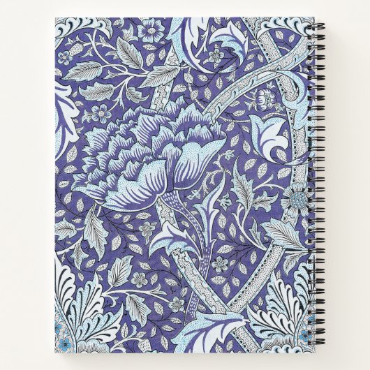 William Morris Windrush blauwe bloemen Notitieboek (Achterkant)