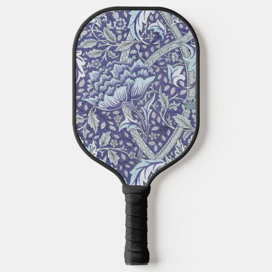 william morris windrush blauwe bloemen pickleball paddle (Voorkant)