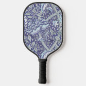 william morris windrush blauwe bloemen pickleball paddle (Achterkant)
