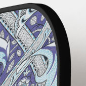 william morris windrush blauwe bloemen pickleball paddle (Links Detail)