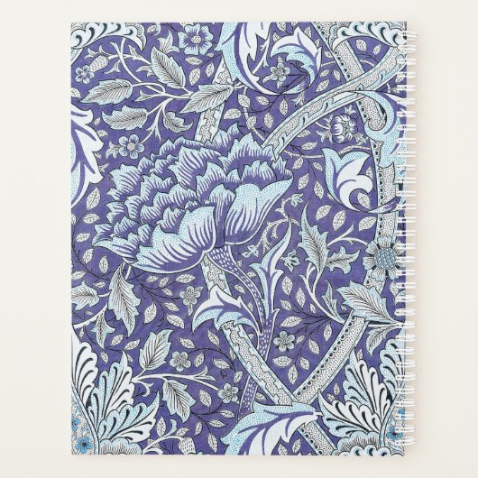 William Morris Windrush blauwe bloemen Planner (Achterkant)