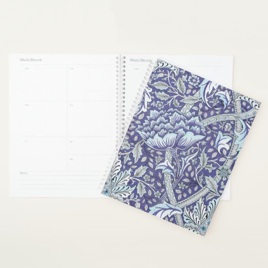 William Morris Windrush blauwe bloemen Planner (Display)