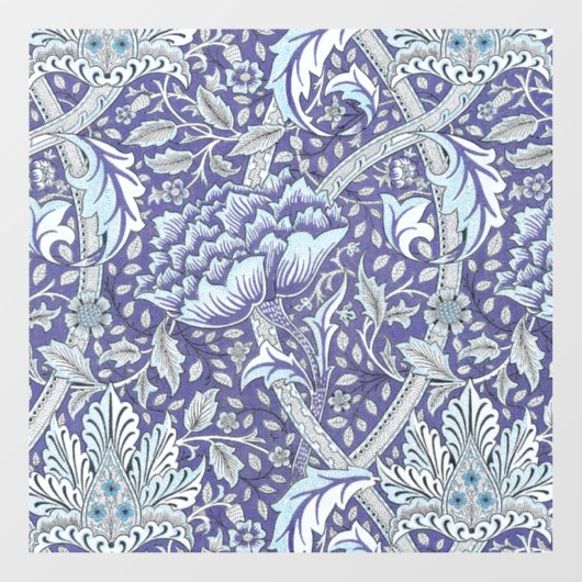 William Morris Windrush blauwe bloemen Raamsticker (Vel)