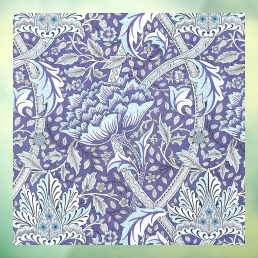 William Morris Windrush blauwe bloemen Raamsticker (Vel 3)