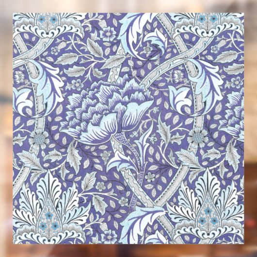 William Morris Windrush blauwe bloemen Raamsticker (Vel 2)