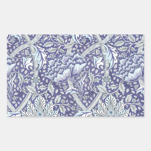 William Morris Windrush blauwe bloemen Rechthoekige Sticker (Voorkant)