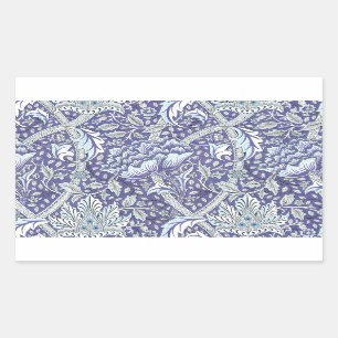 William Morris Windrush blauwe bloemen Rechthoekige Sticker