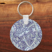 William Morris Windrush blauwe bloemen Sleutelhanger (Voorkant)