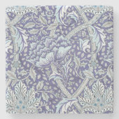 William Morris Windrush blauwe bloemen Stenen Onderzetter (Voorkant)
