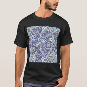 William Morris Windrush blauwe bloemen T-shirt