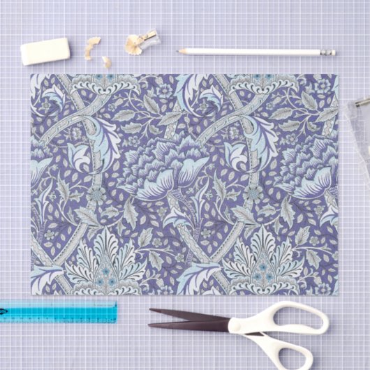 William Morris Windrush blauwe bloemen Tissuepapier (Craft)