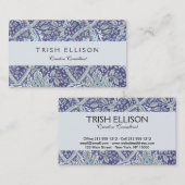 William Morris Windrush blauwe bloemen Visitekaartje (Voorkant / Achterkant)