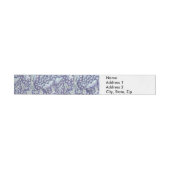 William Morris Windrush Blauwe Bloempatroon Adreslabel Wikkel (Individueel)