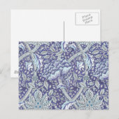 William Morris Windrush Blauwe Bloempatroon Briefkaart (Voorkant / Achterkant)