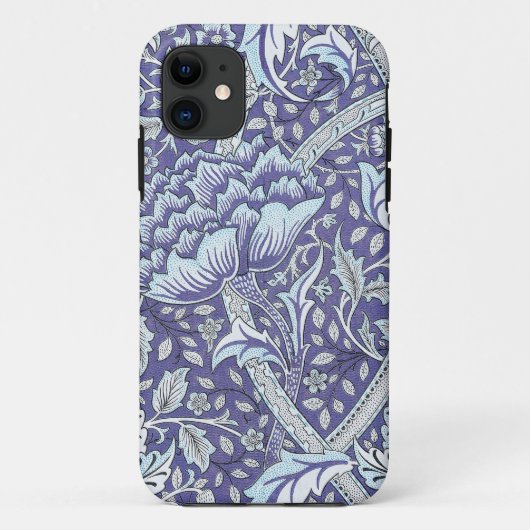 William Morris Windrush Blauwe Bloempatroon Case-Mate iPhone Case (Achterkant)